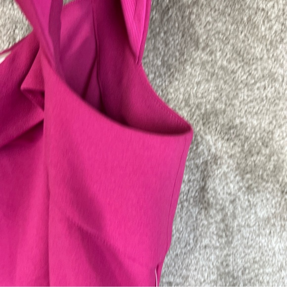 Beige by Eci Dress Womens 12 Pink Stretch Back Zip Polyester Blend NEW- 8767* - Picture 6 of 14